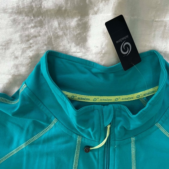 JACKET, ZIP FRONT, VERIDIAN GREEN, SIZE 4X, LONG SLEEVES, POCKETS, ACTIVE ZONE - Picture 9 of 12